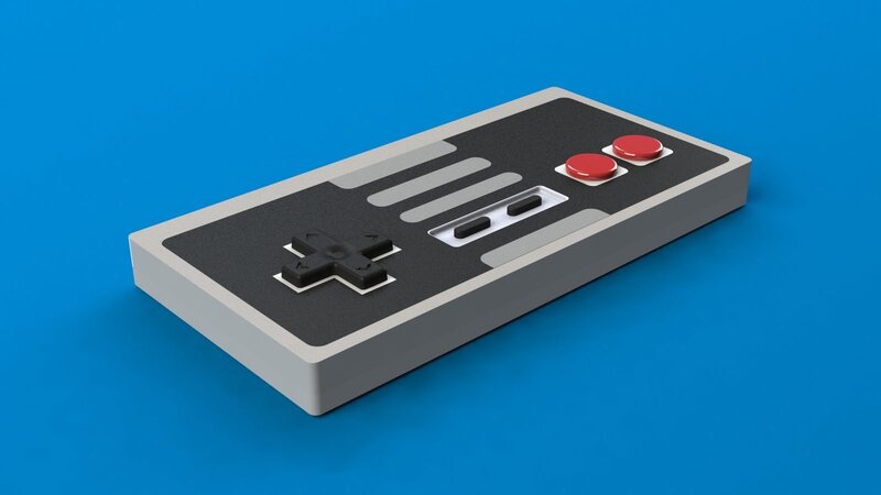 Classic Game Controller — Blue, Clean