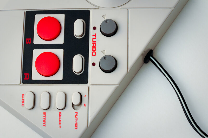 Classic game controller close-up