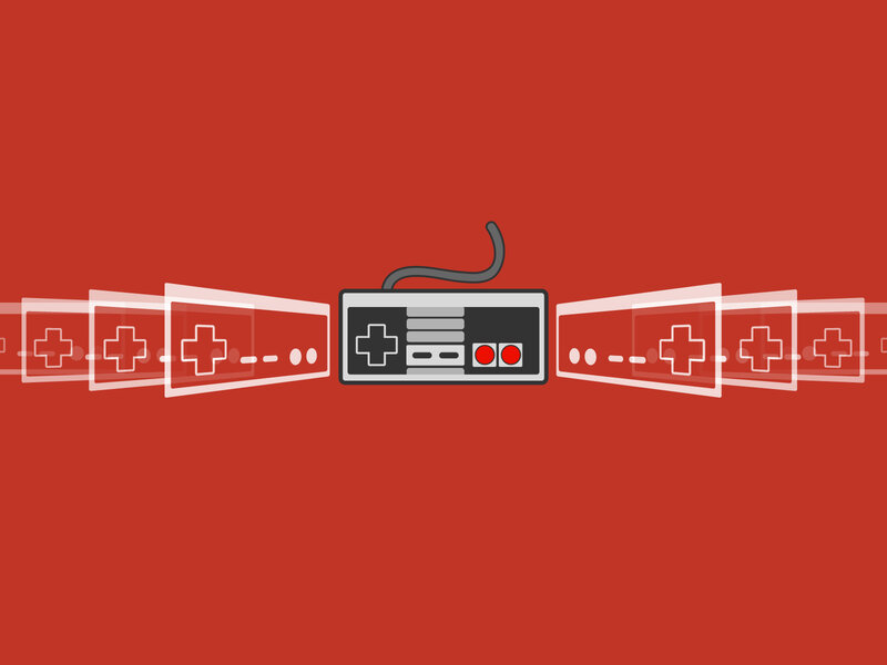 Classic Game Controller — Red