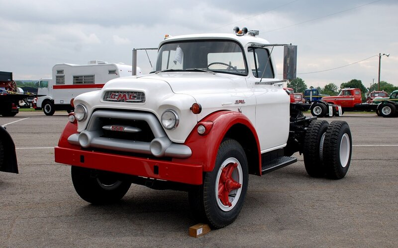 Classic GMC truck display