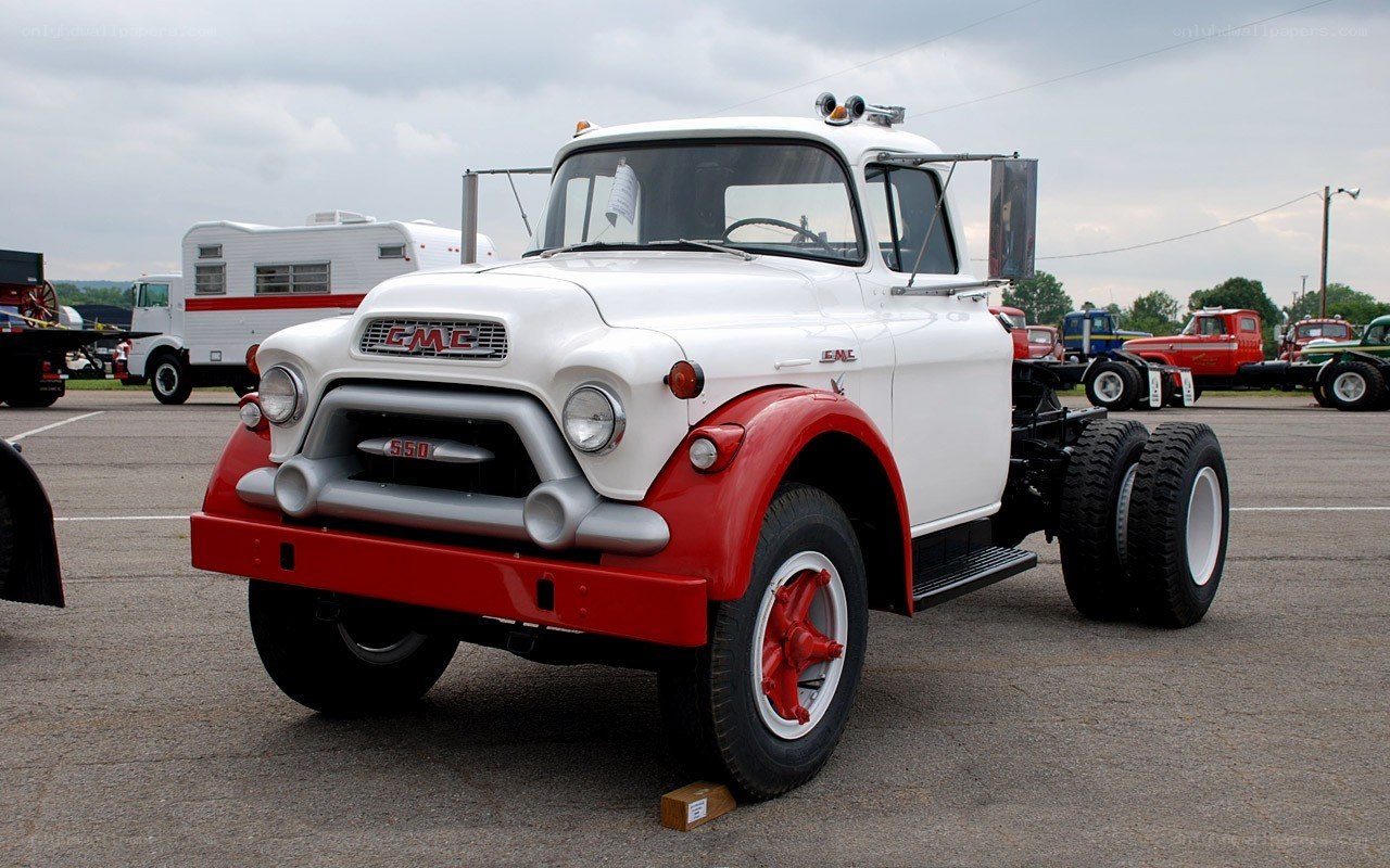 Classic GMC truck display