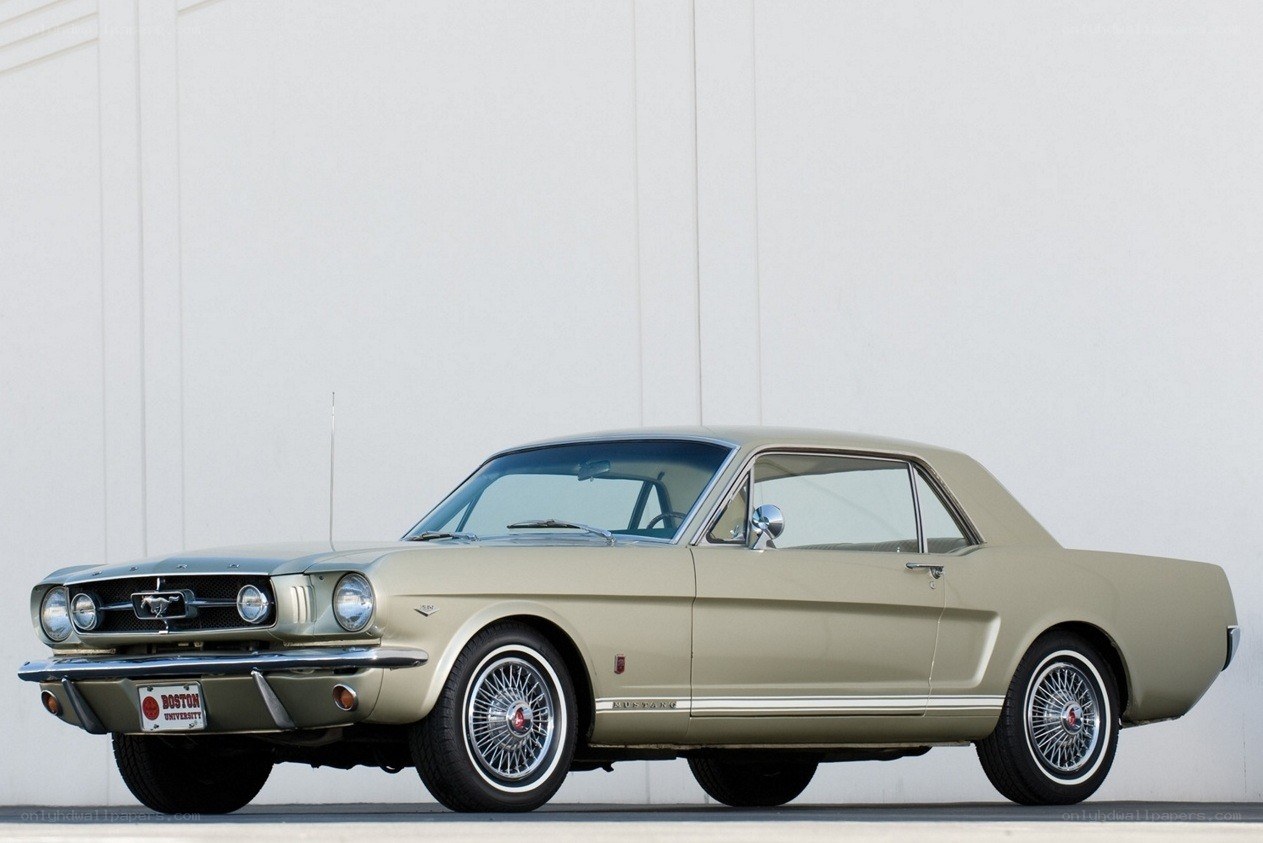 Classic gold Ford Mustang