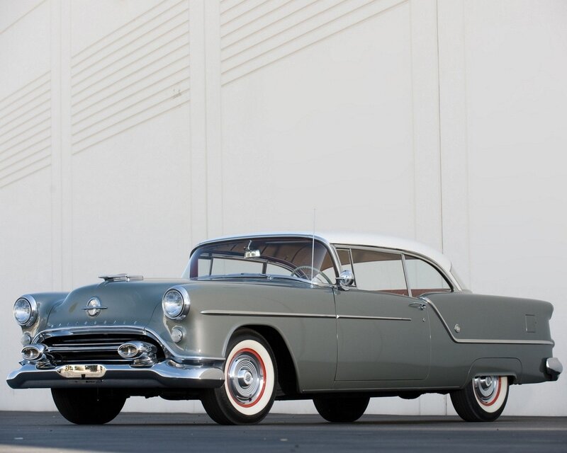 Classic gray car with white roof
