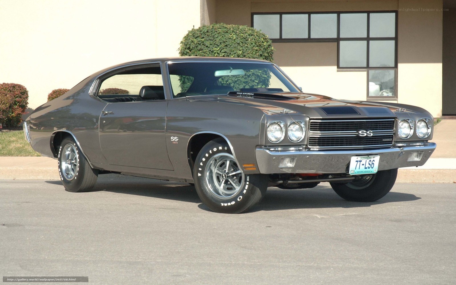 Classic gray muscle car