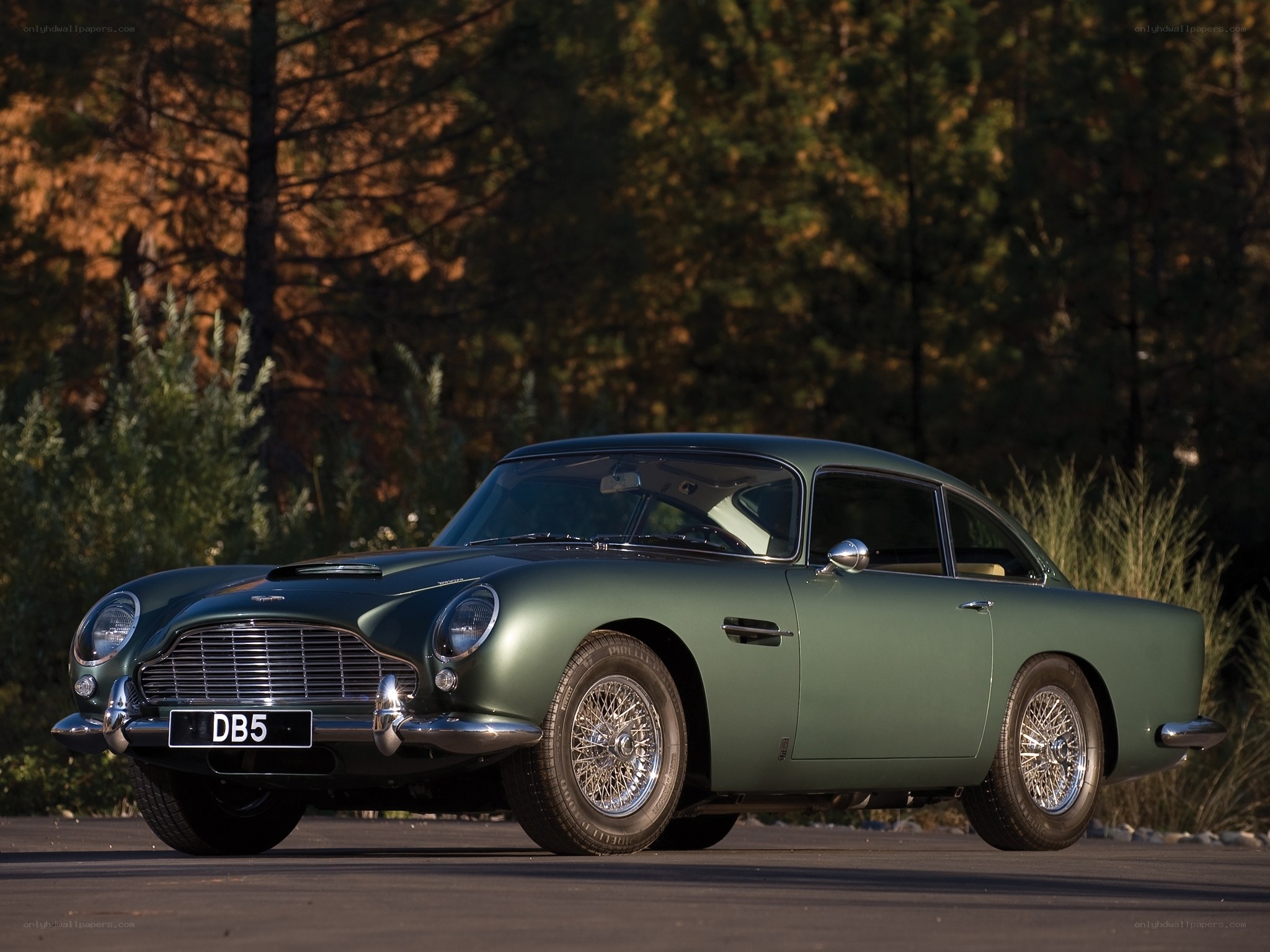 Classic green Aston Martin DB5