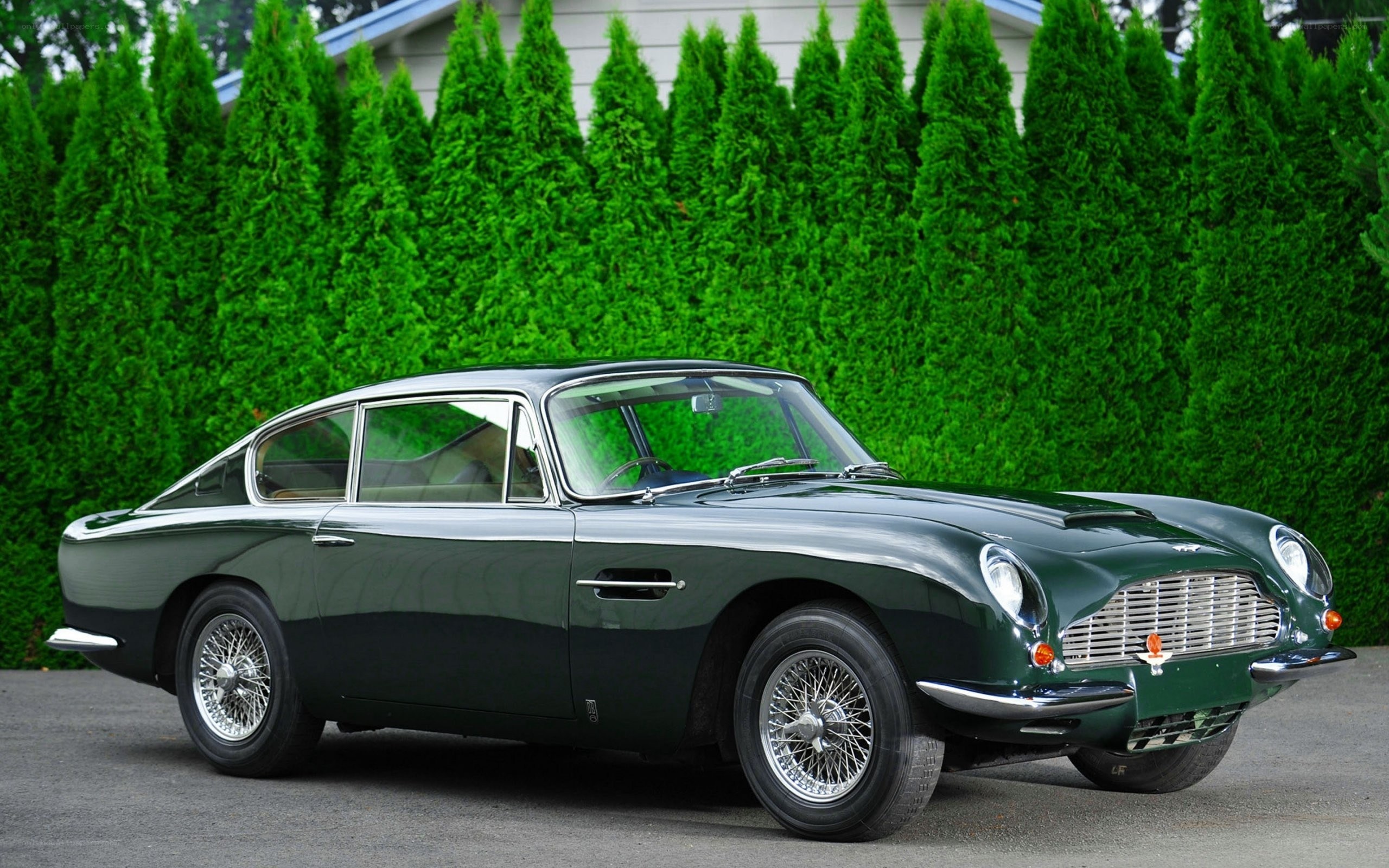 Classic green Aston Martin DB5