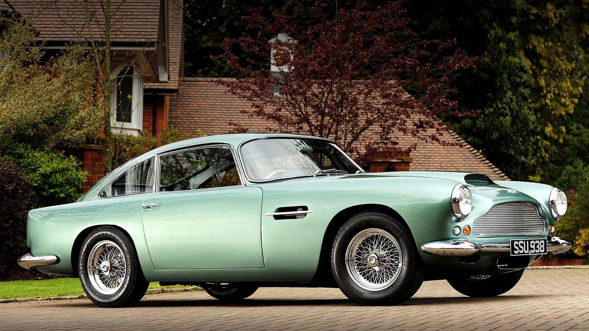 Classic green Aston Martin DB6