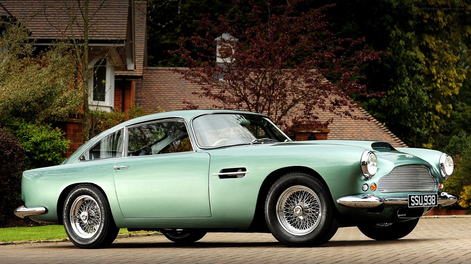 Classic green Aston Martin DB6