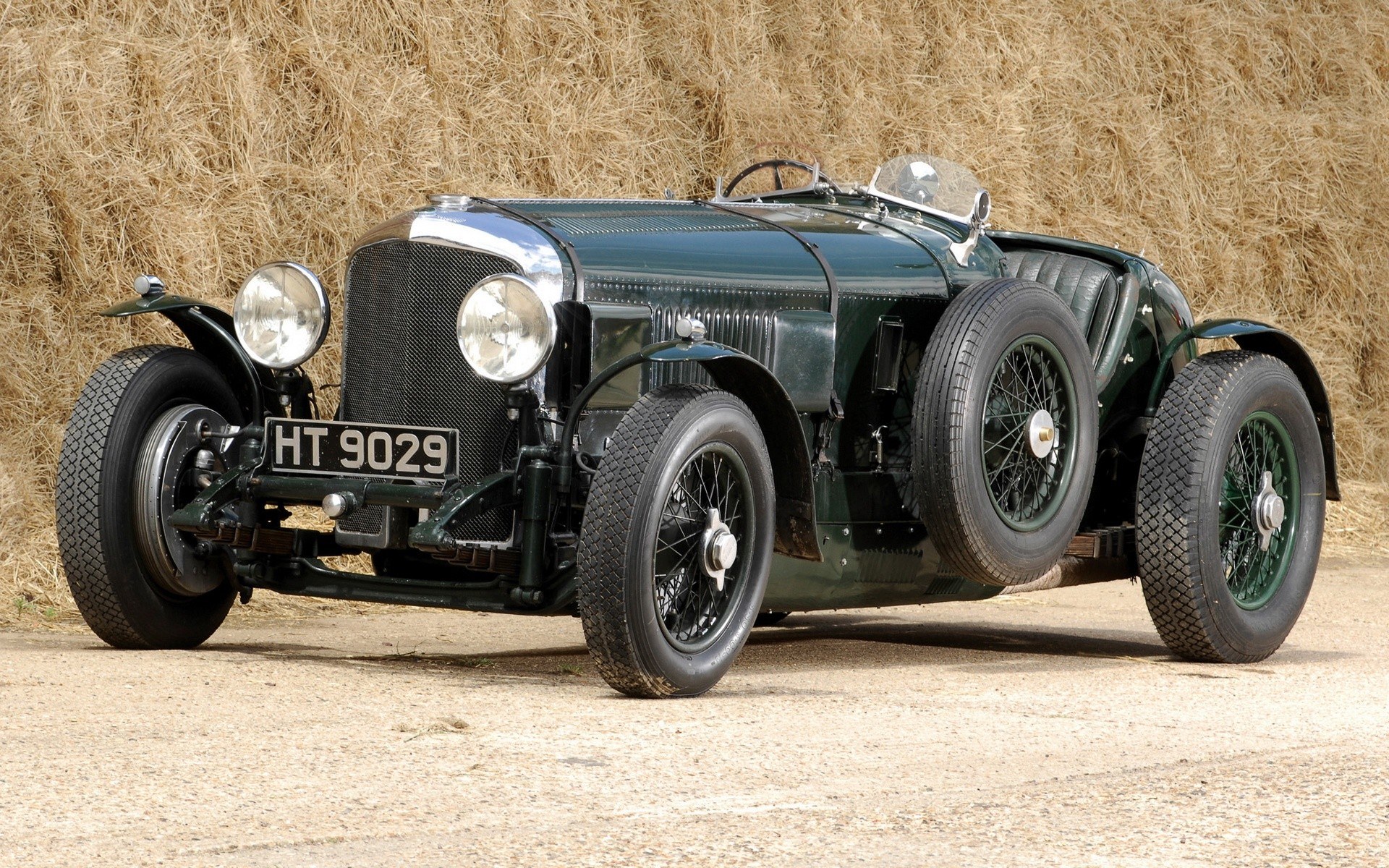 Classic green Bentley car