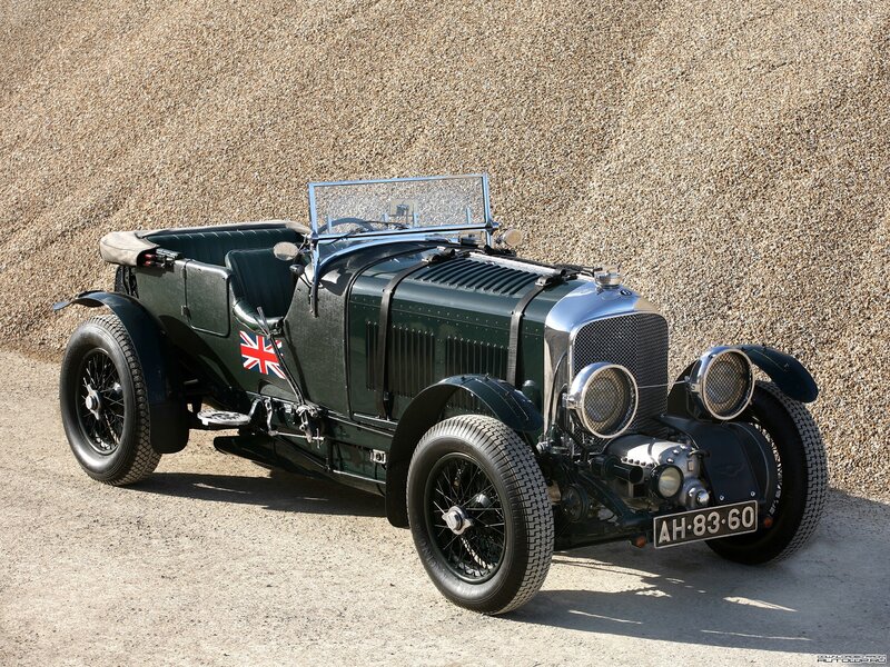 Classic green Bentley car