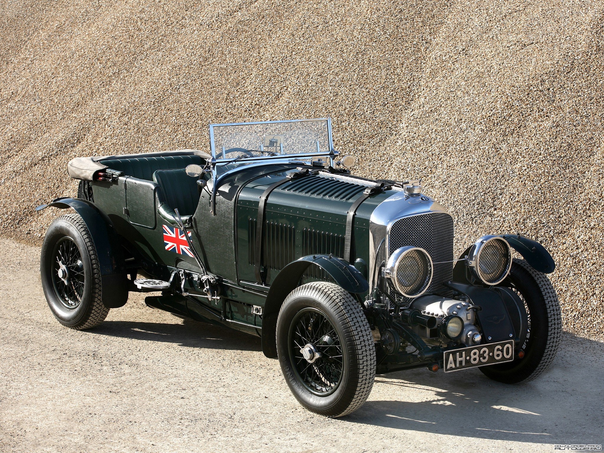 Classic green Bentley car