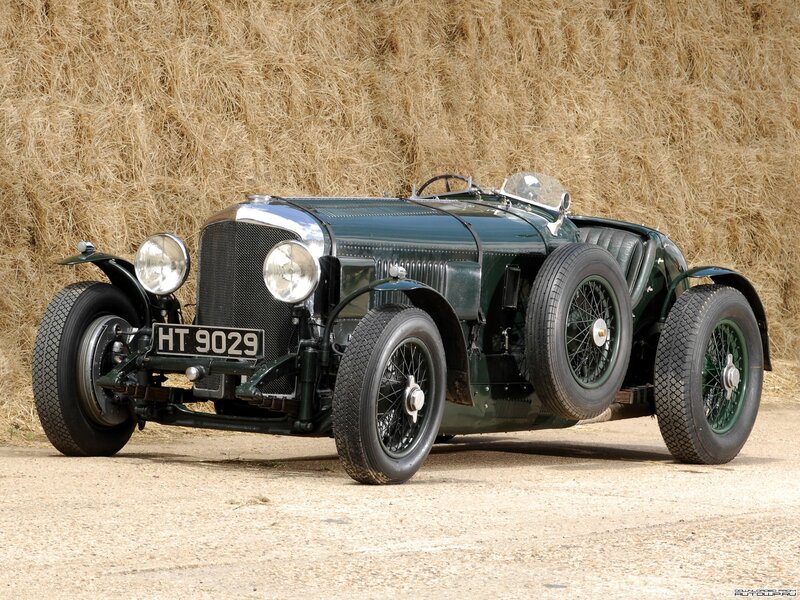 Classic green Bentley race car