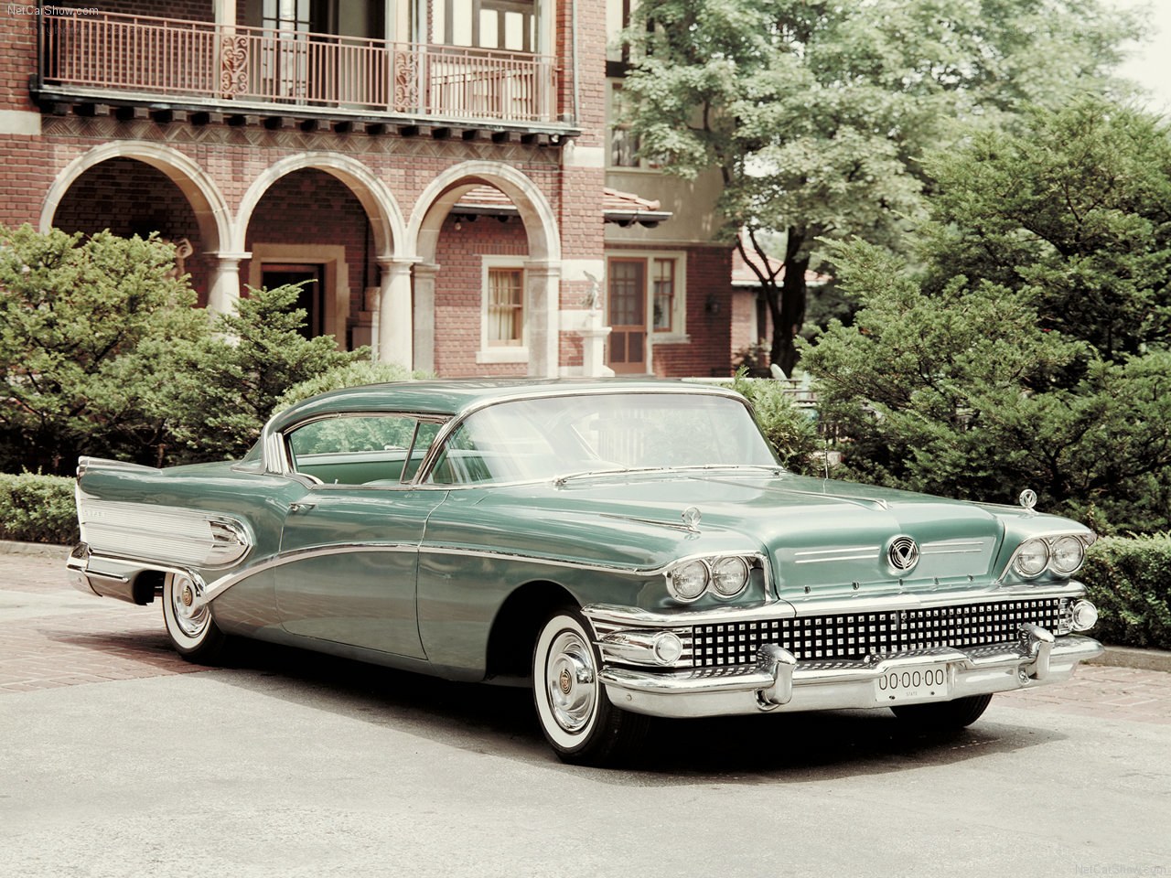 Classic green Buick car