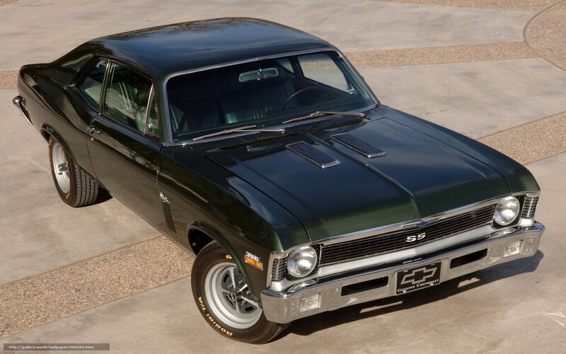 Classic green Chevrolet Nova SS