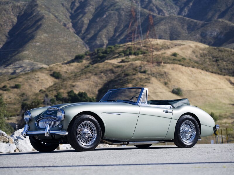 Classic green convertible car