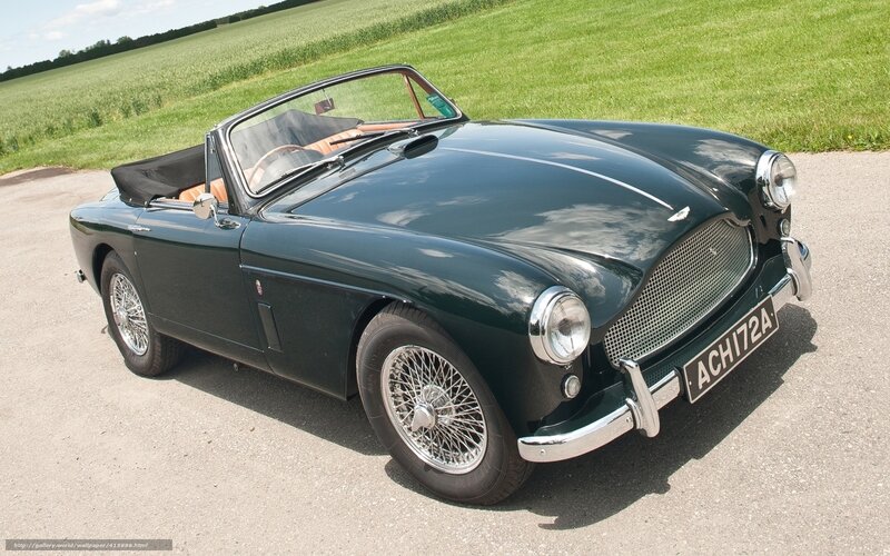Classic green convertible sports car