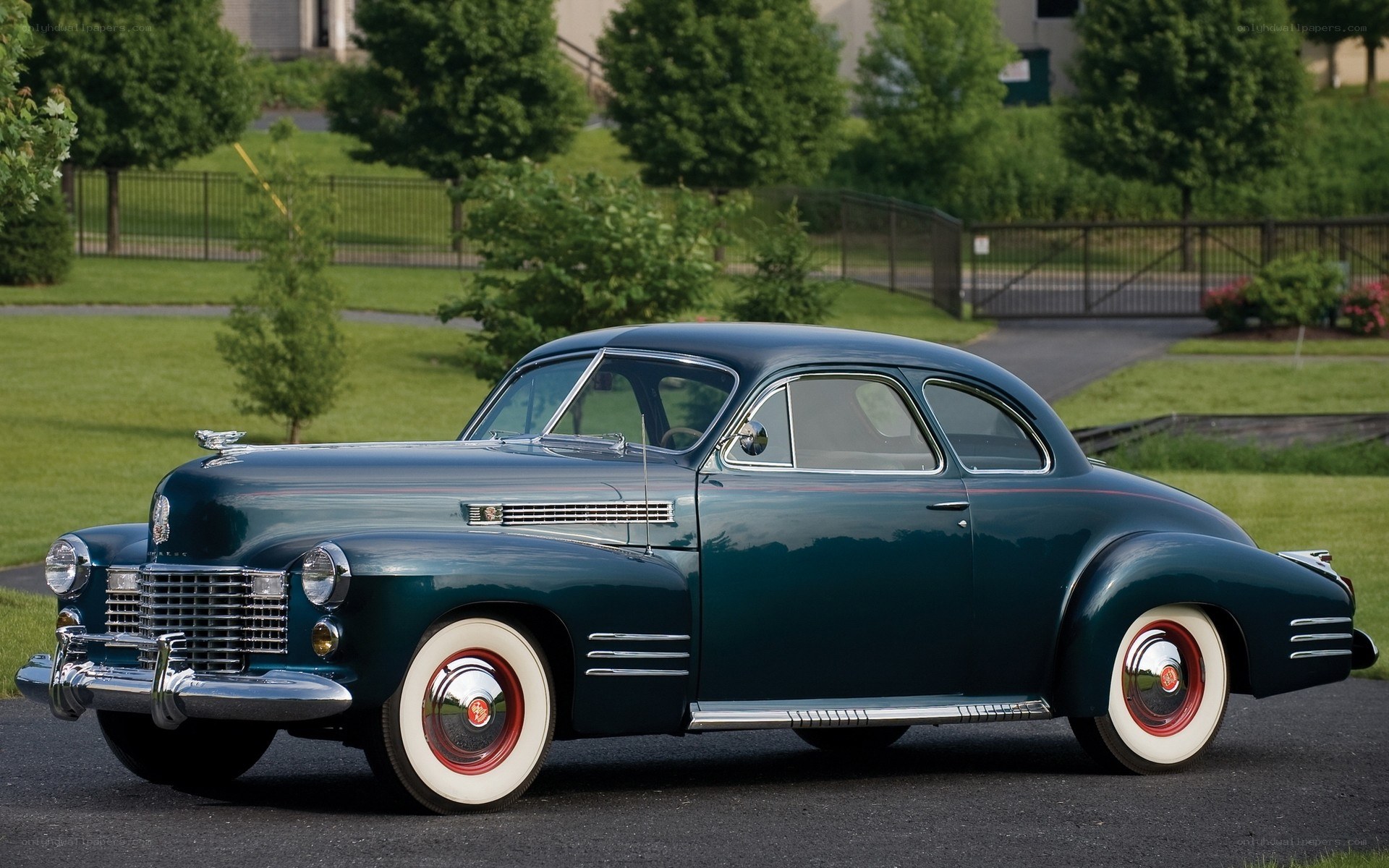 Classic green coupe car