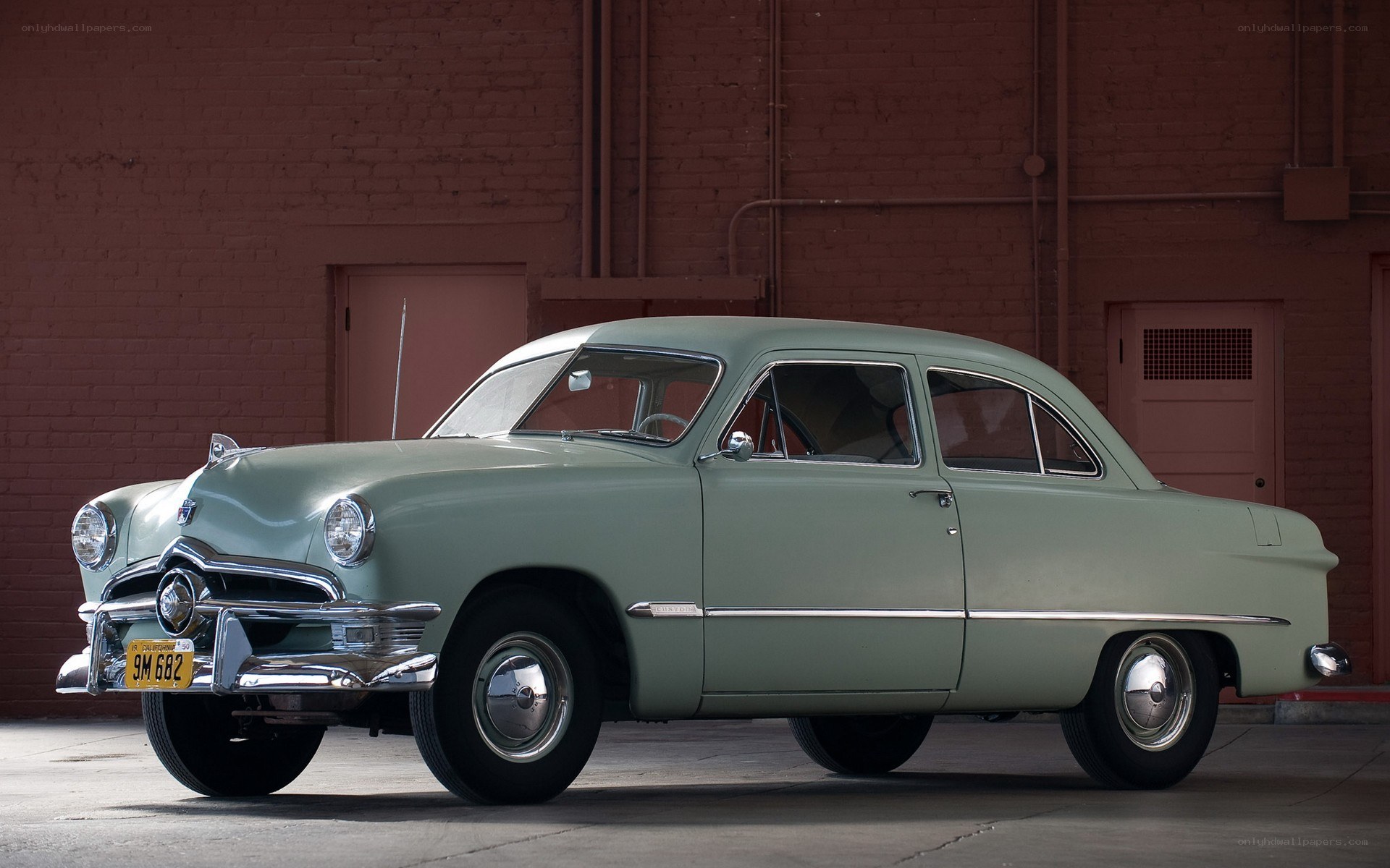 Classic green coupe car