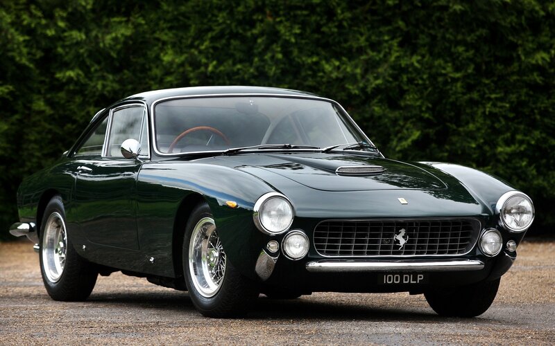 Classic green Ferrari sports car