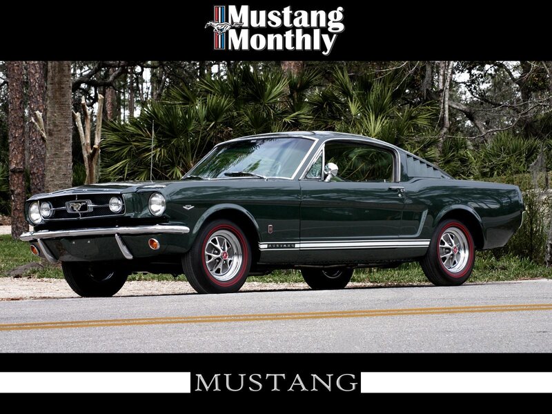 Classic green Ford Mustang