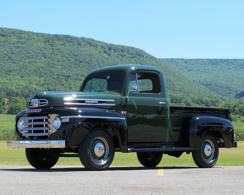 Classic green Mercury pickup truck