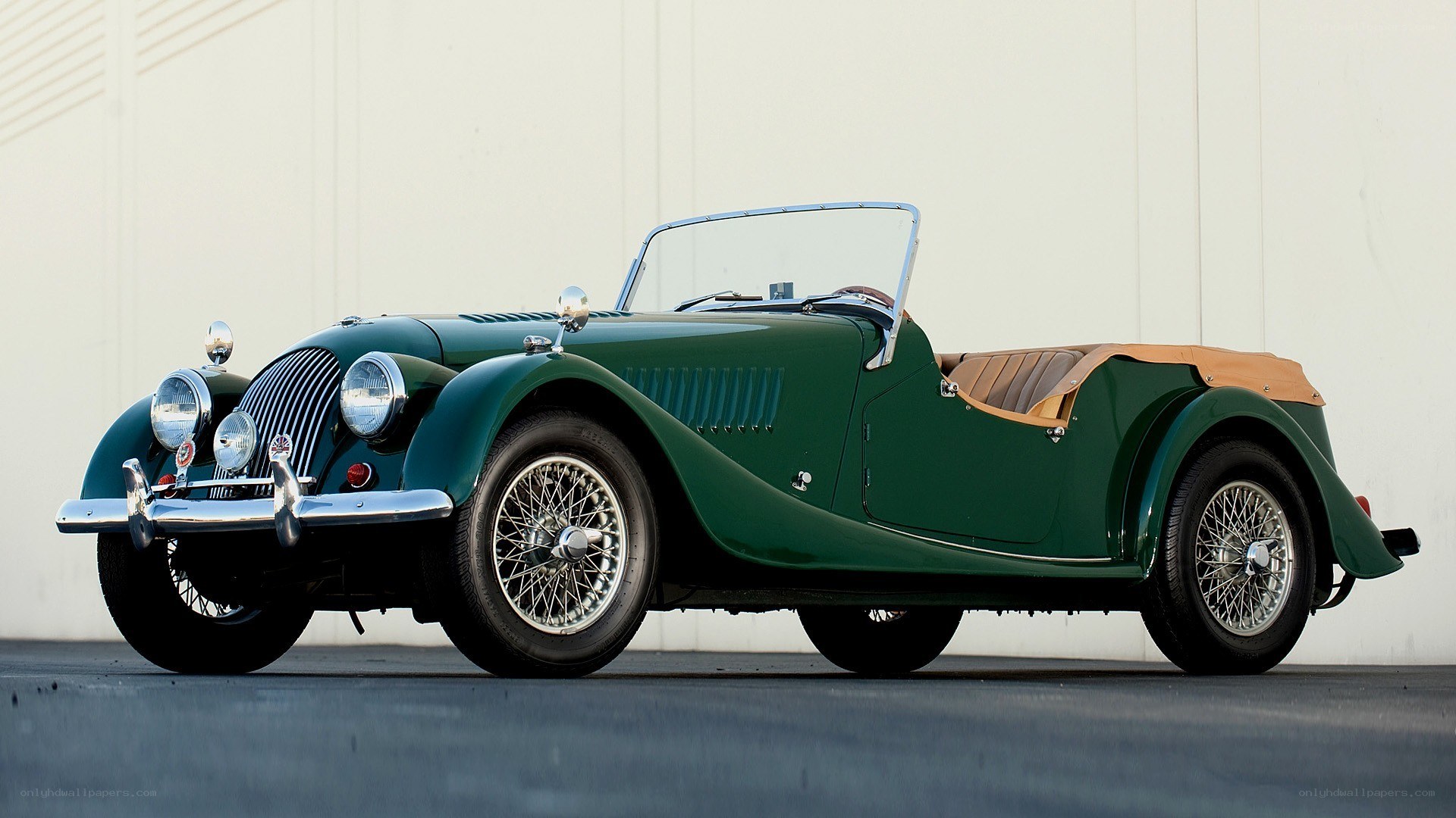 Classic green Morgan roadster