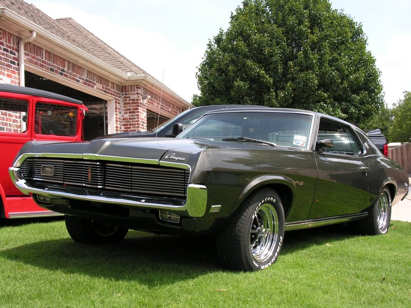 Classic green muscle car