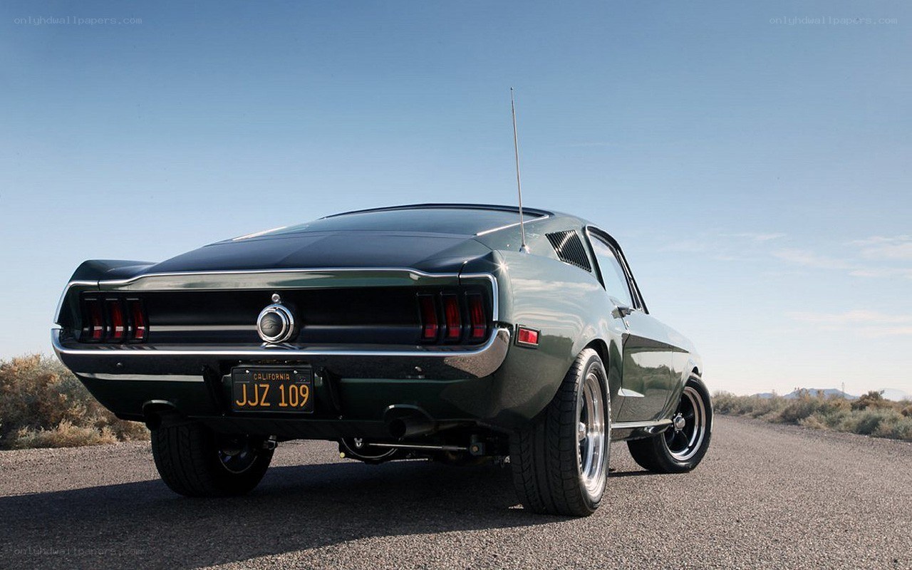 Classic green muscle car