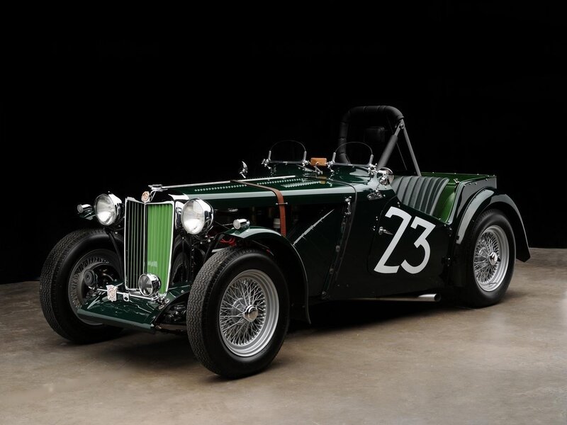 Classic green racing car