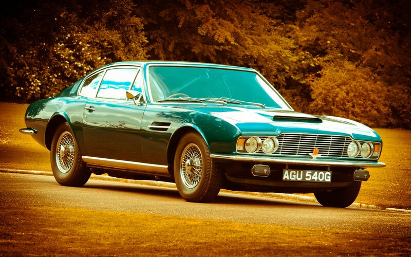 Classic green sports car