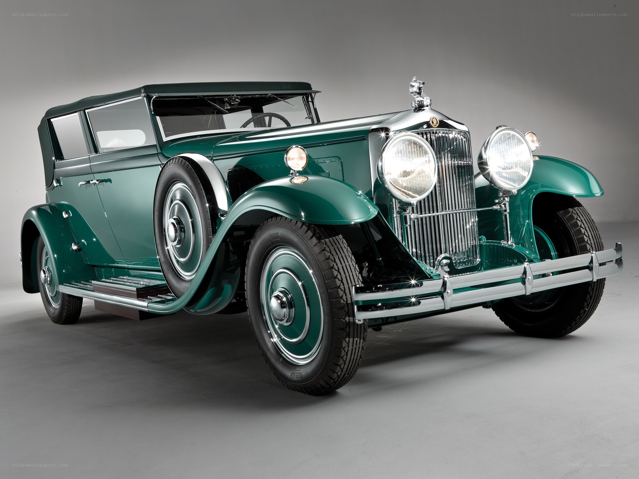 Classic green vintage car