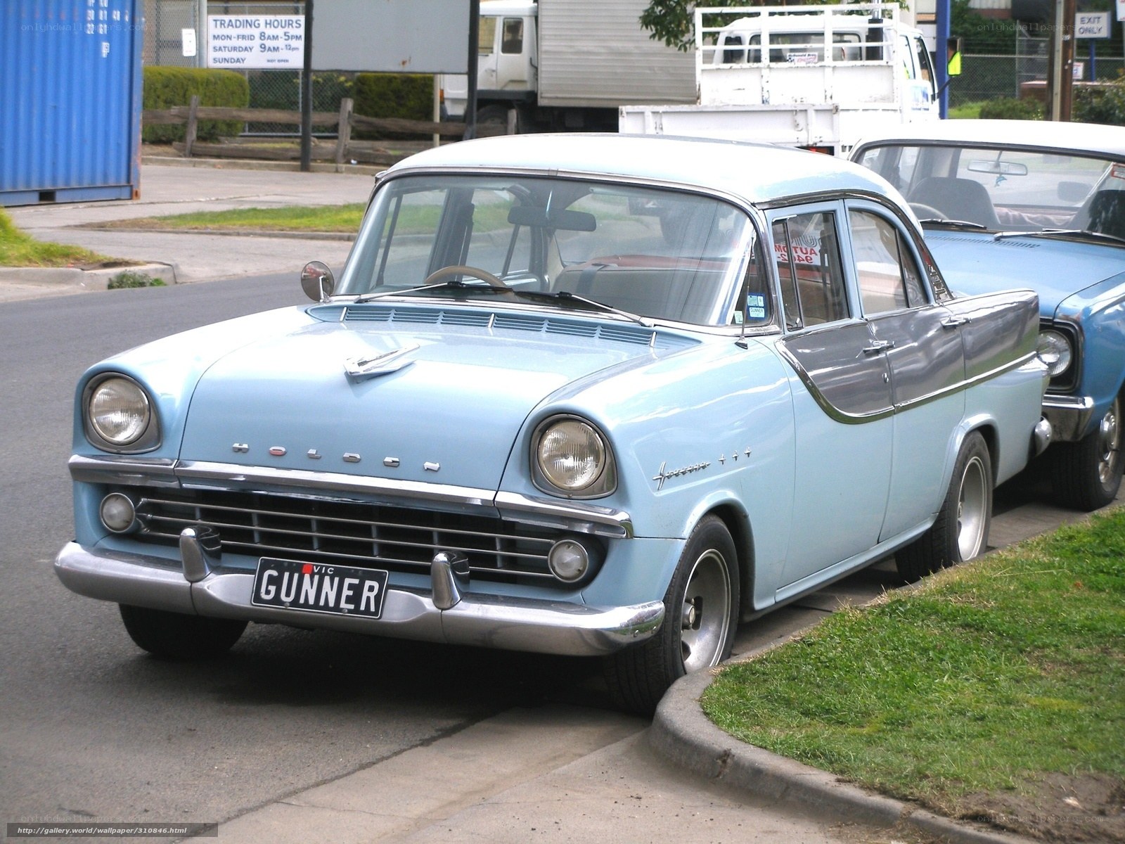Classic Holden sedan on street