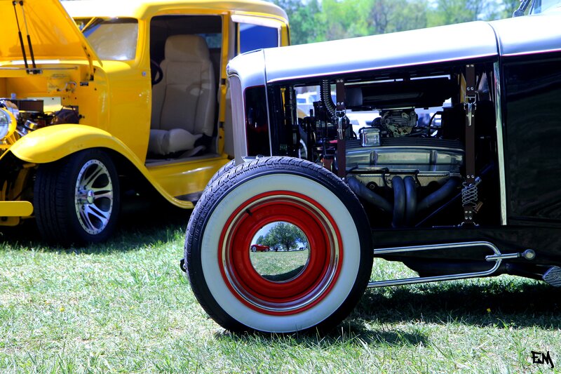 Classic Hot Rod Car — Black, Outdoor