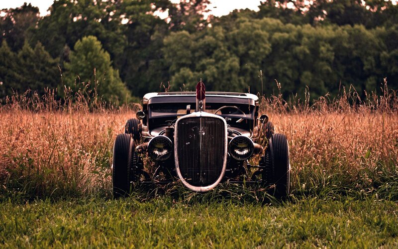 Classic Hot Rod Car — Green, Serene