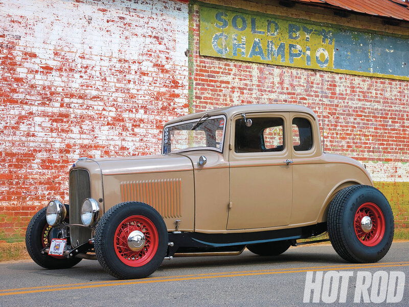 Classic Hot Rod Car — Tan