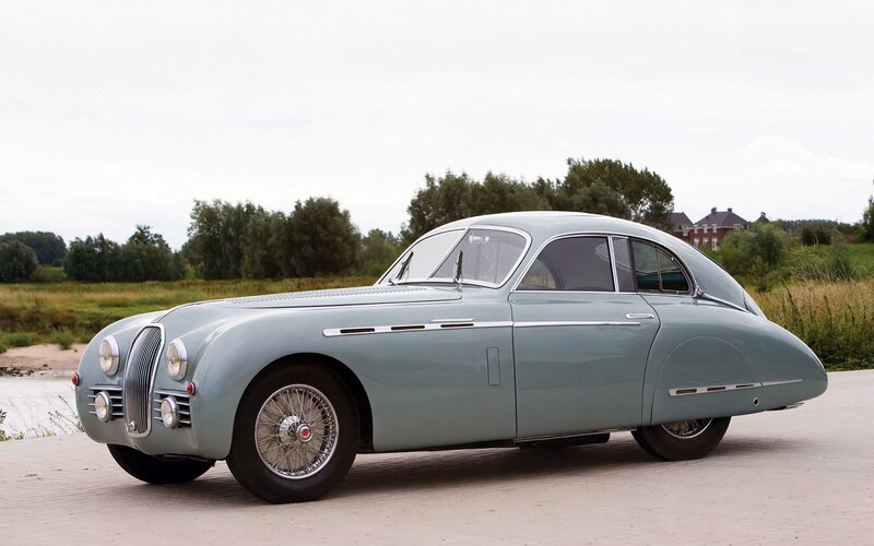 Classic light blue car