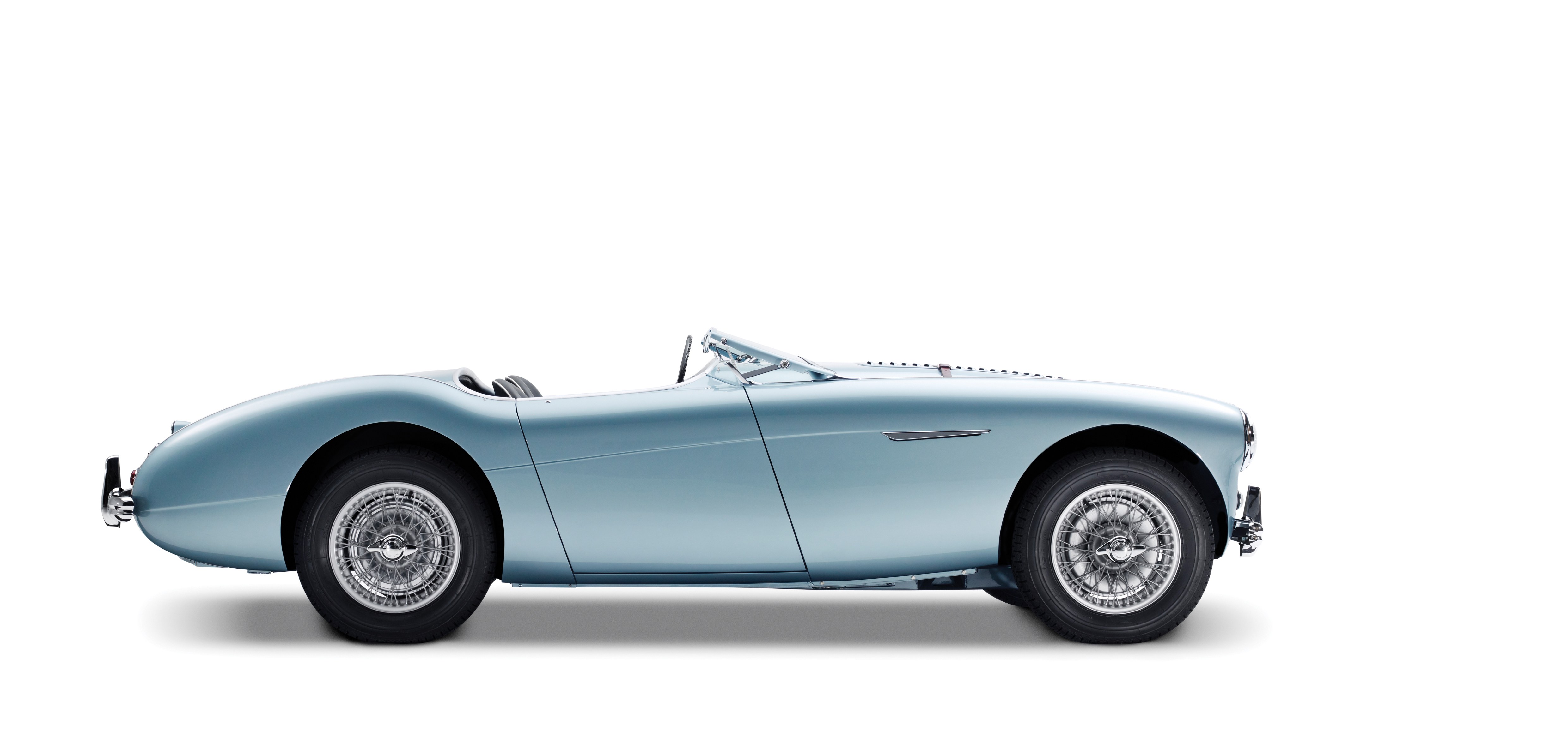 Classic light blue convertible car