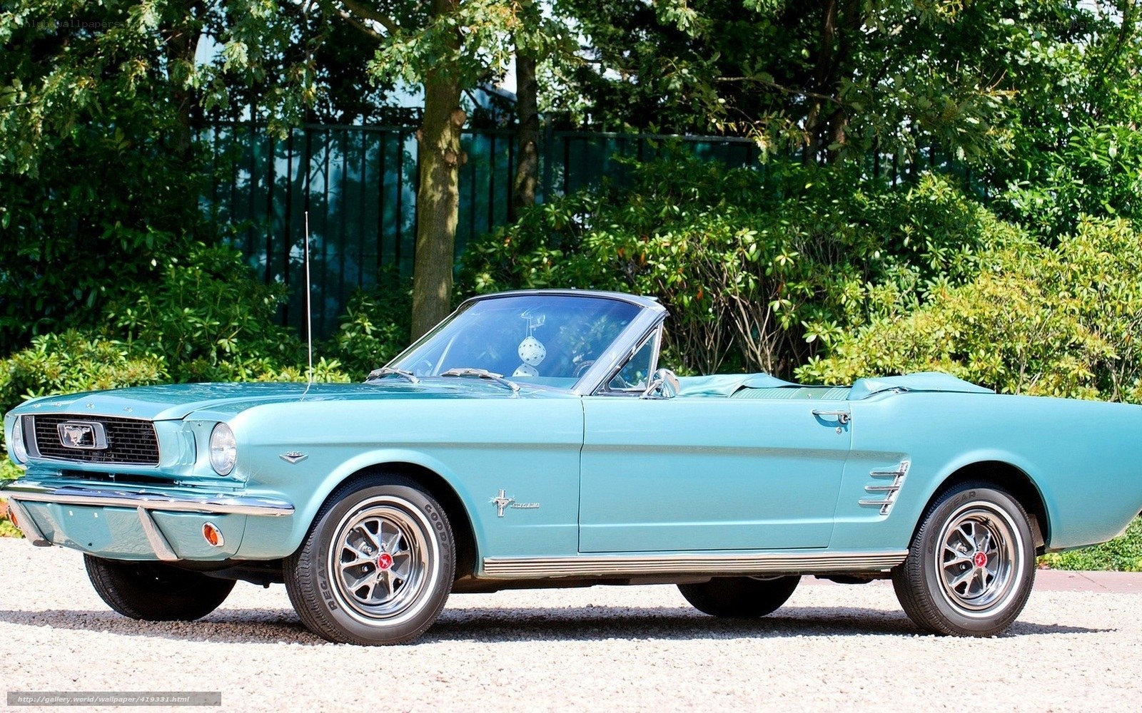 Classic light blue convertible