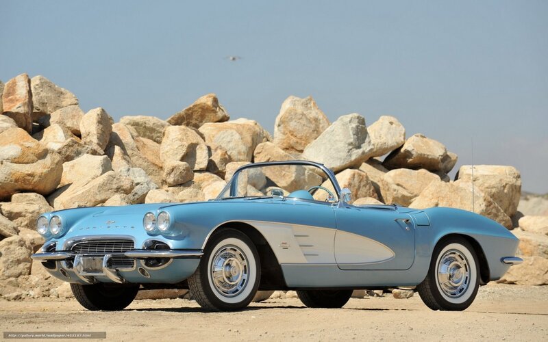 Classic light blue Corvette