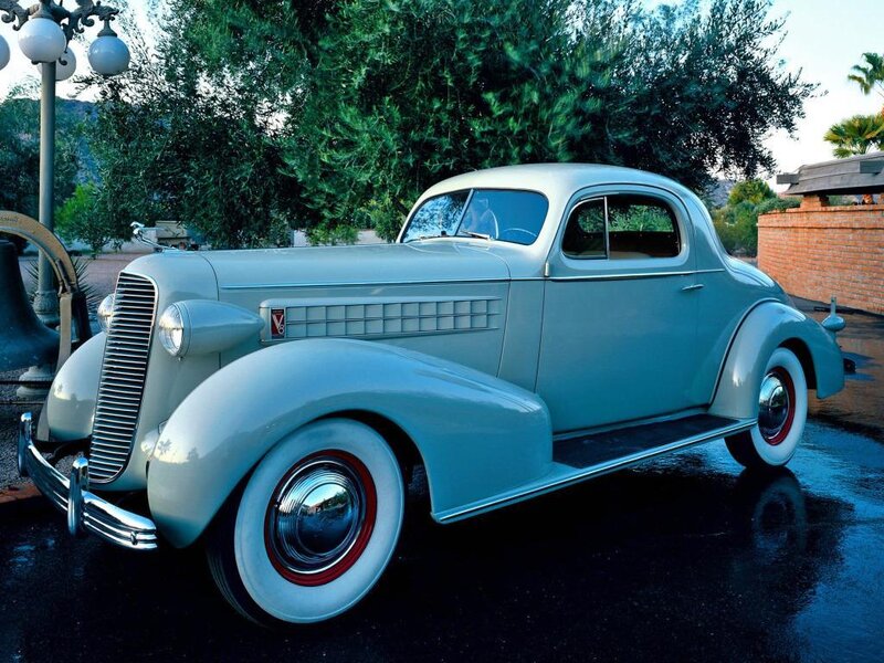 Classic light blue coupe car