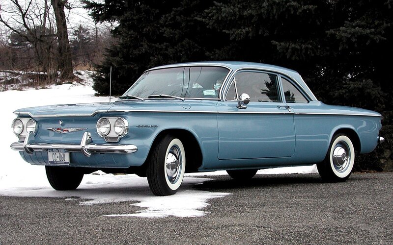 Classic light blue coupe
