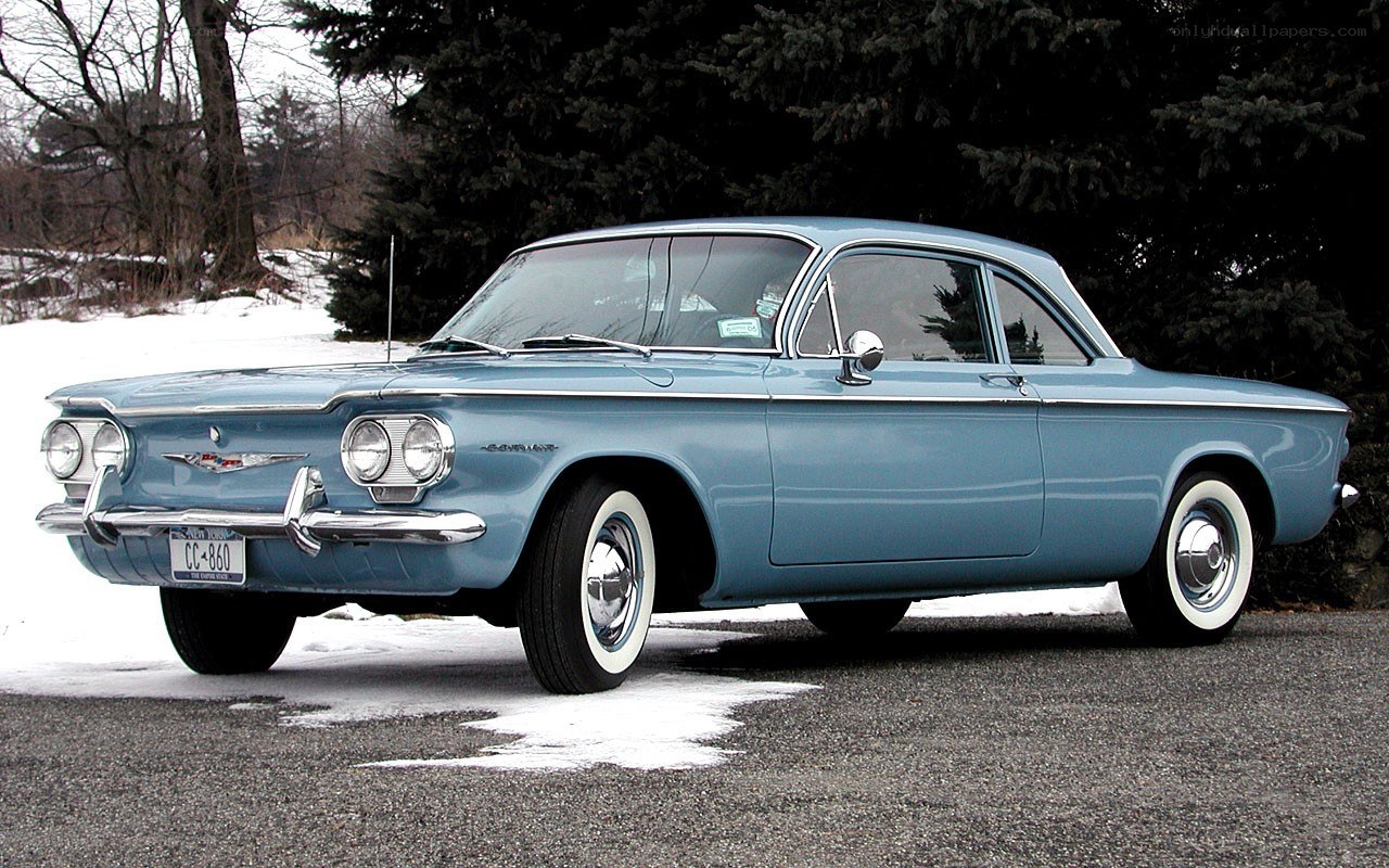 Classic light blue coupe