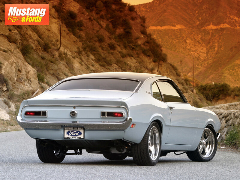 Classic light blue Ford Mustang