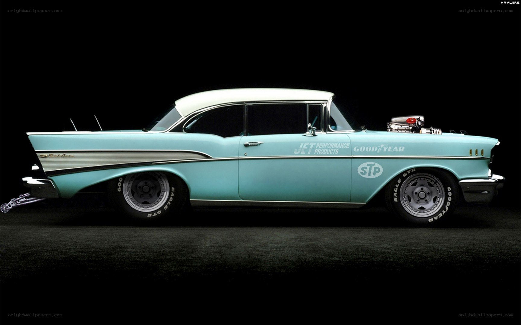 classic light blue hot rod car