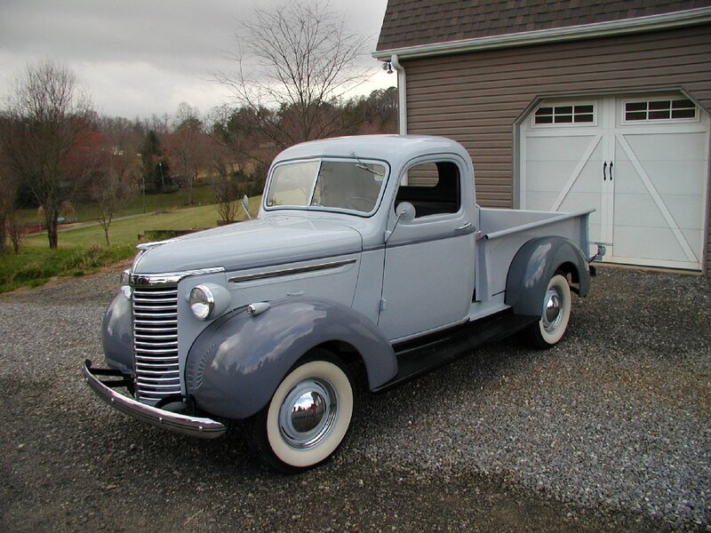 Classic Light-blue Pickup Truck