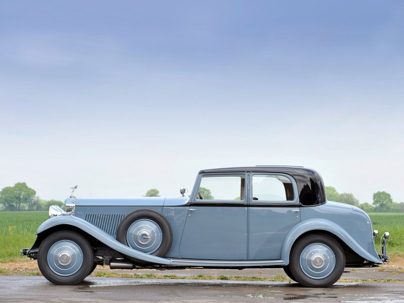 Classic light blue Rolls-Royce