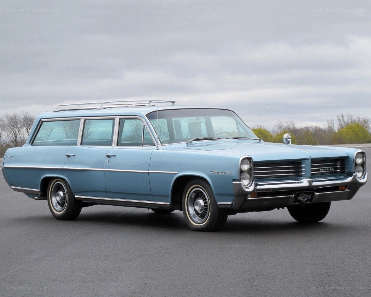 Classic light blue station wagon