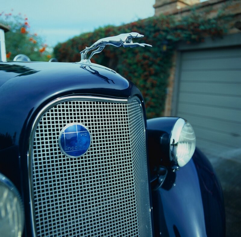 Classic Lincoln V-12 car front