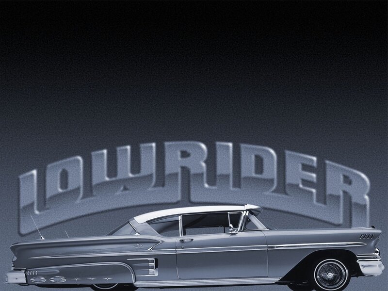 Classic lowrider car with logo
