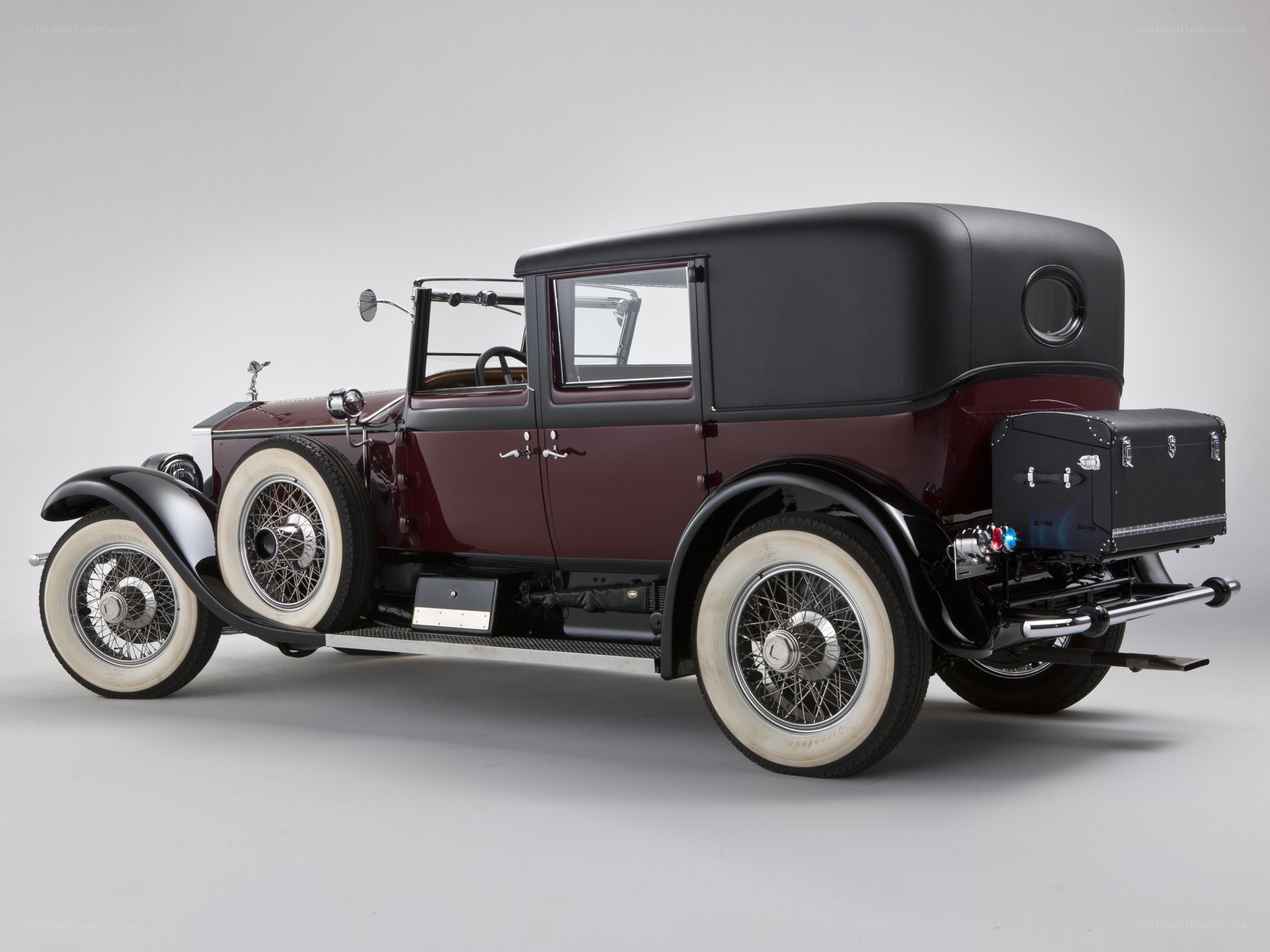 Classic maroon and black car